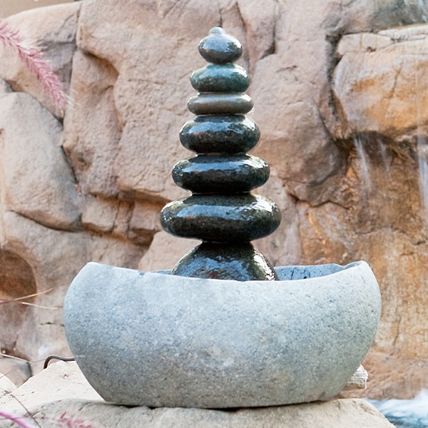 7 Rock Ciarn Tower Tabletop Water Fountain