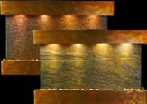 Adagio Sunrise Springs Squared Copper Solid Slate Wall Fountain