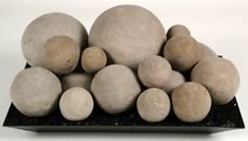 Contemporary Ceramic Vented Fire Balls for Gas or Propane Fireplaces Al Sizes