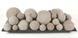 Contemporary Ceramic Vented Fire Balls for Gas or Propane Fireplaces Al Sizes